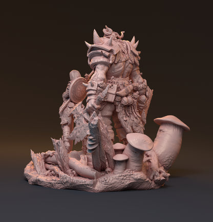 Gaedel and Bastor-Tan, Pin Up Diorama | D&D TTRPG Miniature | Hardwitch Games