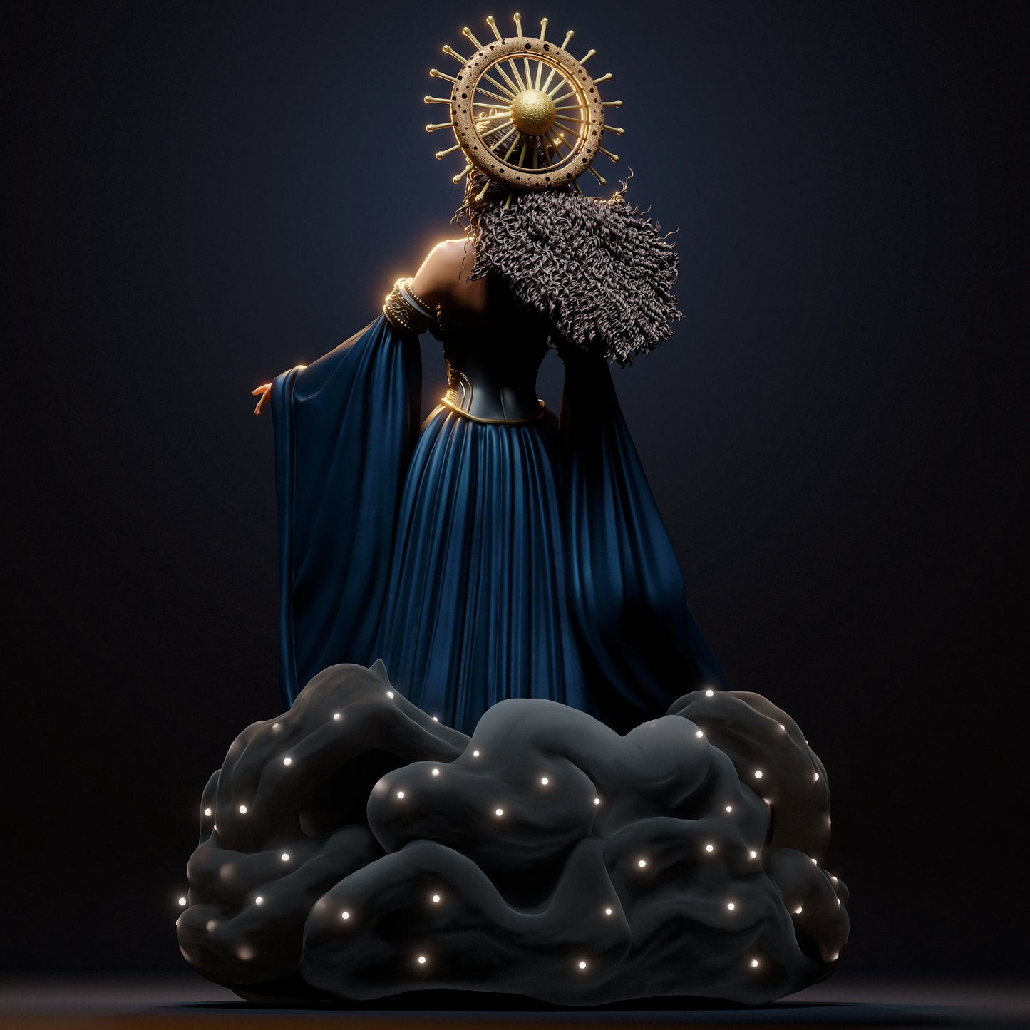 1:12 Nyx, Greek Goddess of Night | 3D Printed Resin Garage Kit Figure | CA 3D Studios