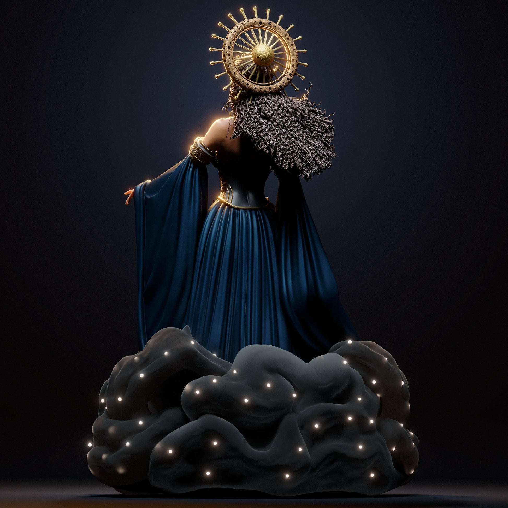 1:12 Nyx, Greek Goddess of Night | 3D Printed Resin Garage Kit Figure | CA 3D Studios