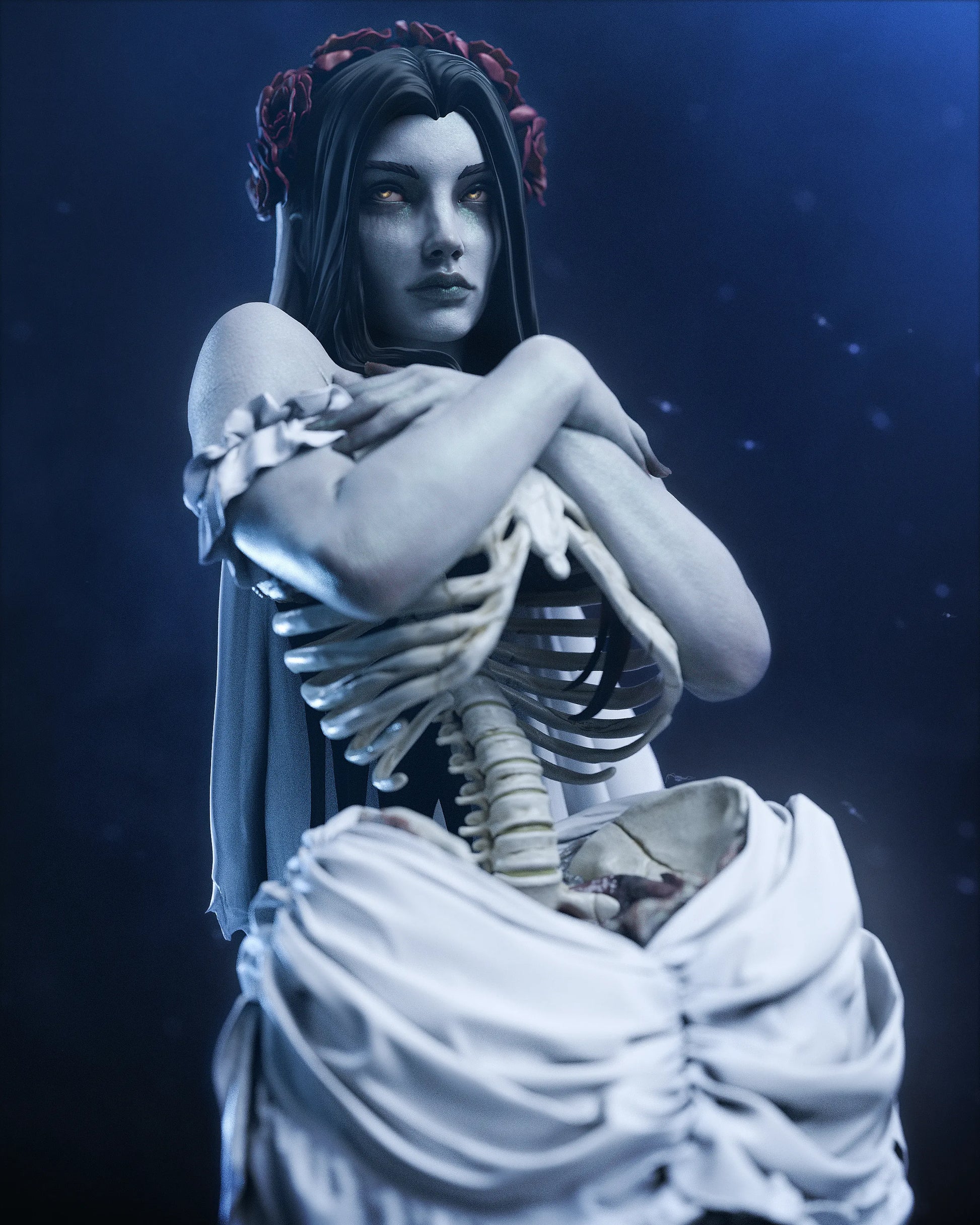 1:12 Undead Bride | 3D Printed Resin Garage Kit Figure | CA 3D Studios