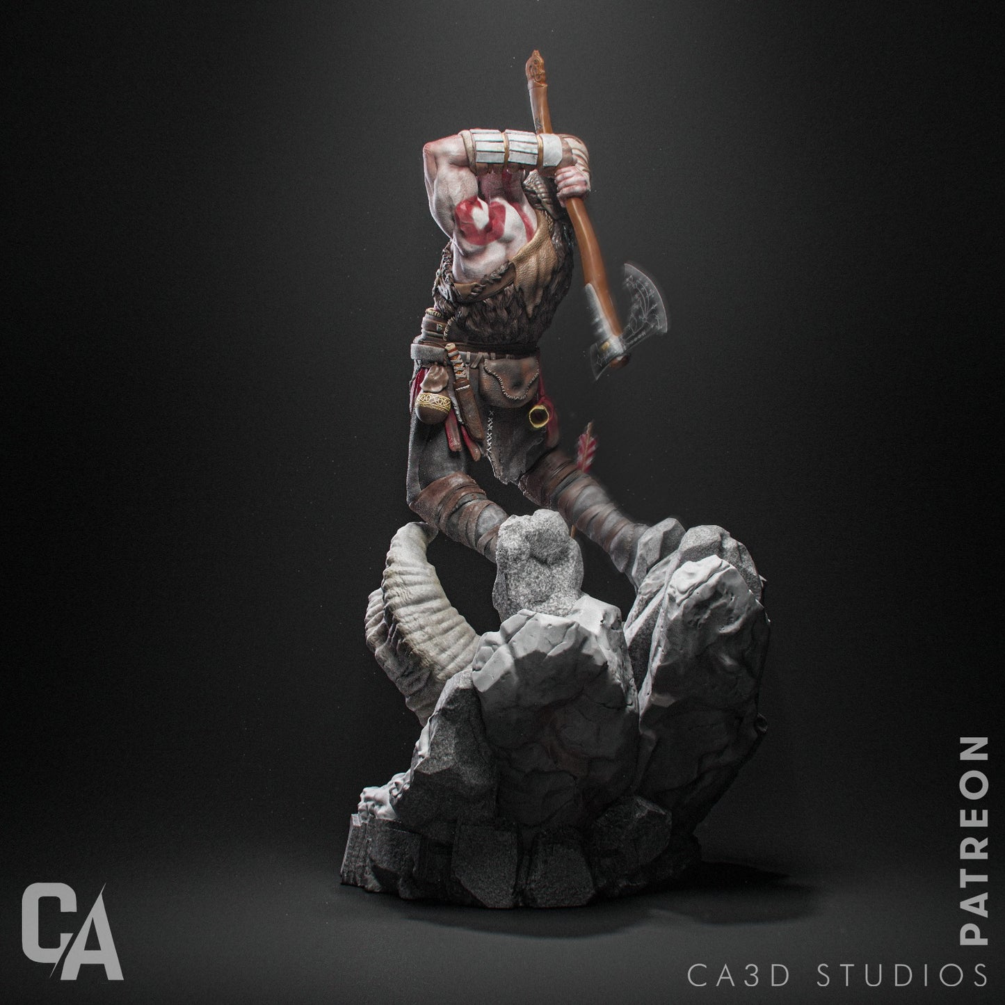 1:12 War God | 3D Printed Resin Garage Kit Figure | CA 3D Studios