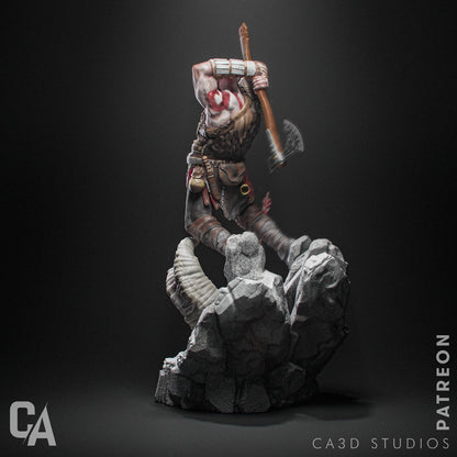 1:12 War God | 3D Printed Resin Garage Kit Figure | CA 3D Studios
