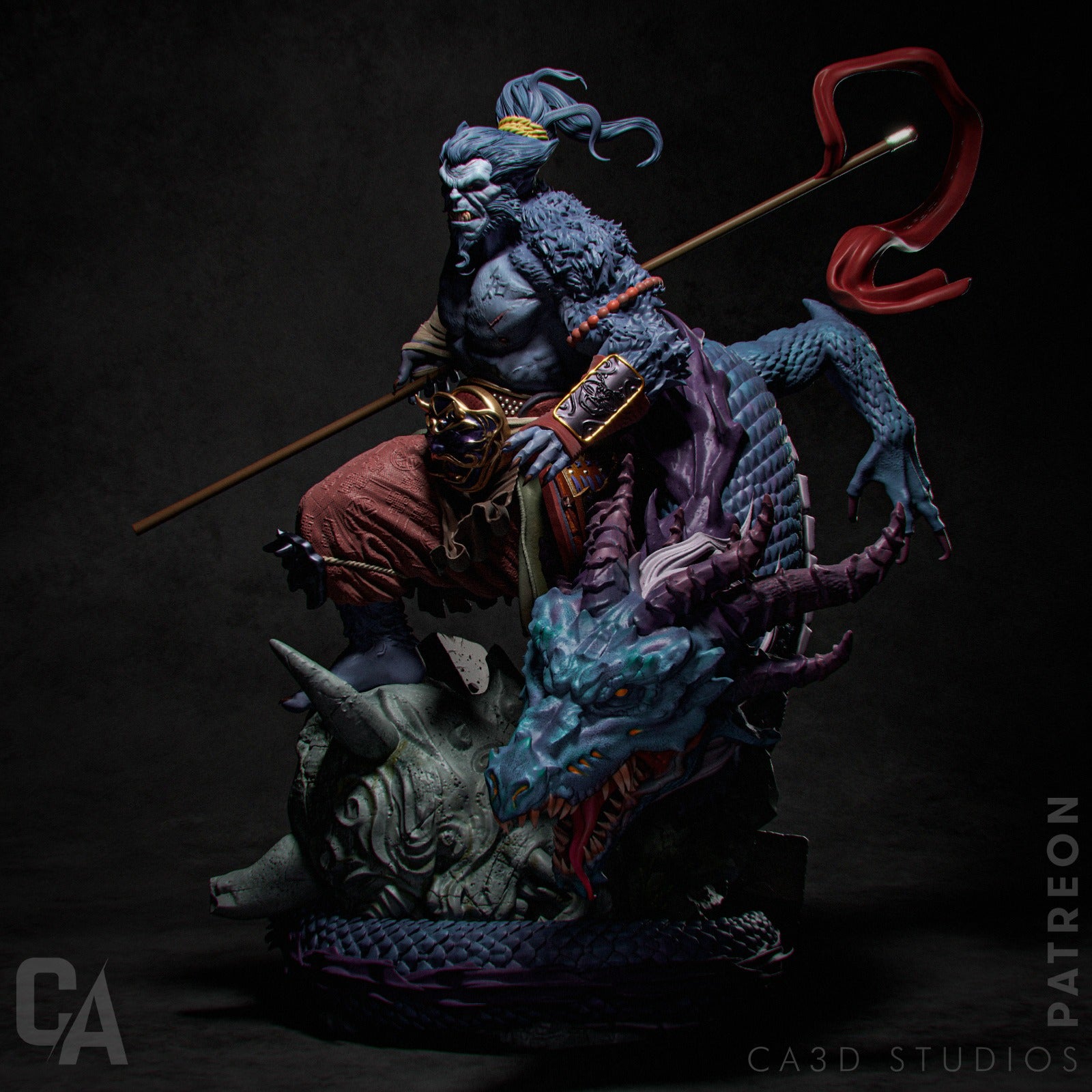 1:12 Beast Samurai | Resin Garage Kit Figure Comic Fan Art | CA 3D Studios