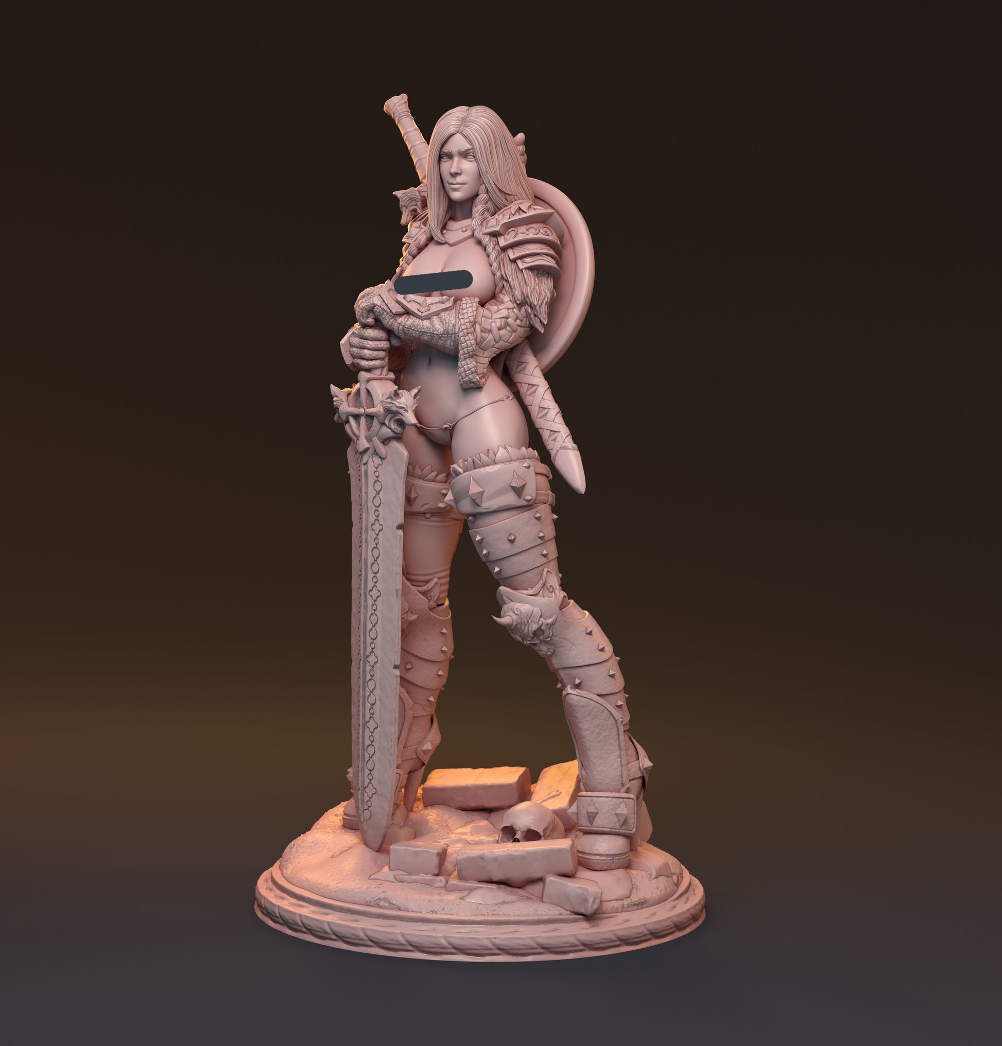 Gaedel and Bastor-Tan, Pin Up Diorama | D&D TTRPG Miniature | Hardwitch Games