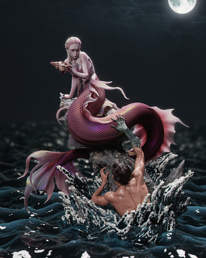 1:12 Mermaid | 3D Printed Resin Garage Kit Figure | CA 3D Studios