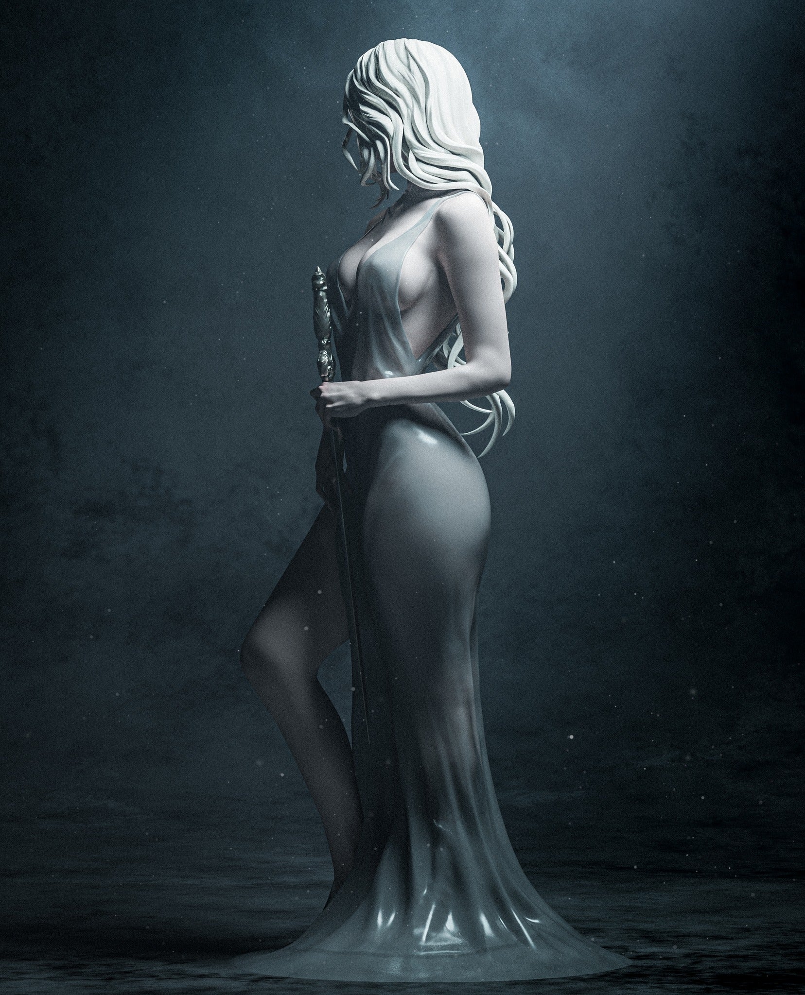 1:12 Lady of the Lake | 3D Printed Resin Garage Kit Figure | CA 3D Studios
