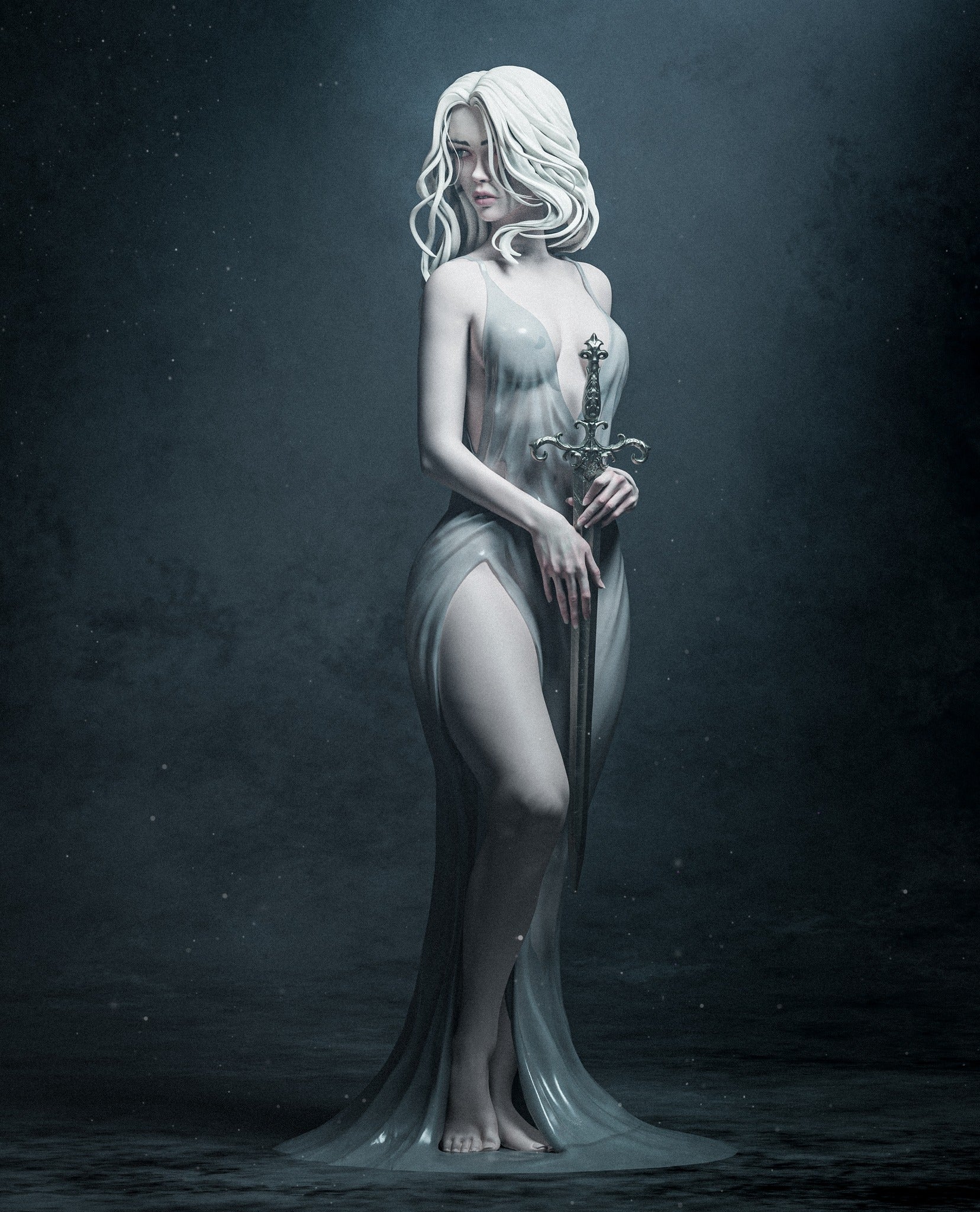 1:12 Lady of the Lake | 3D Printed Resin Garage Kit Figure | CA 3D Studios