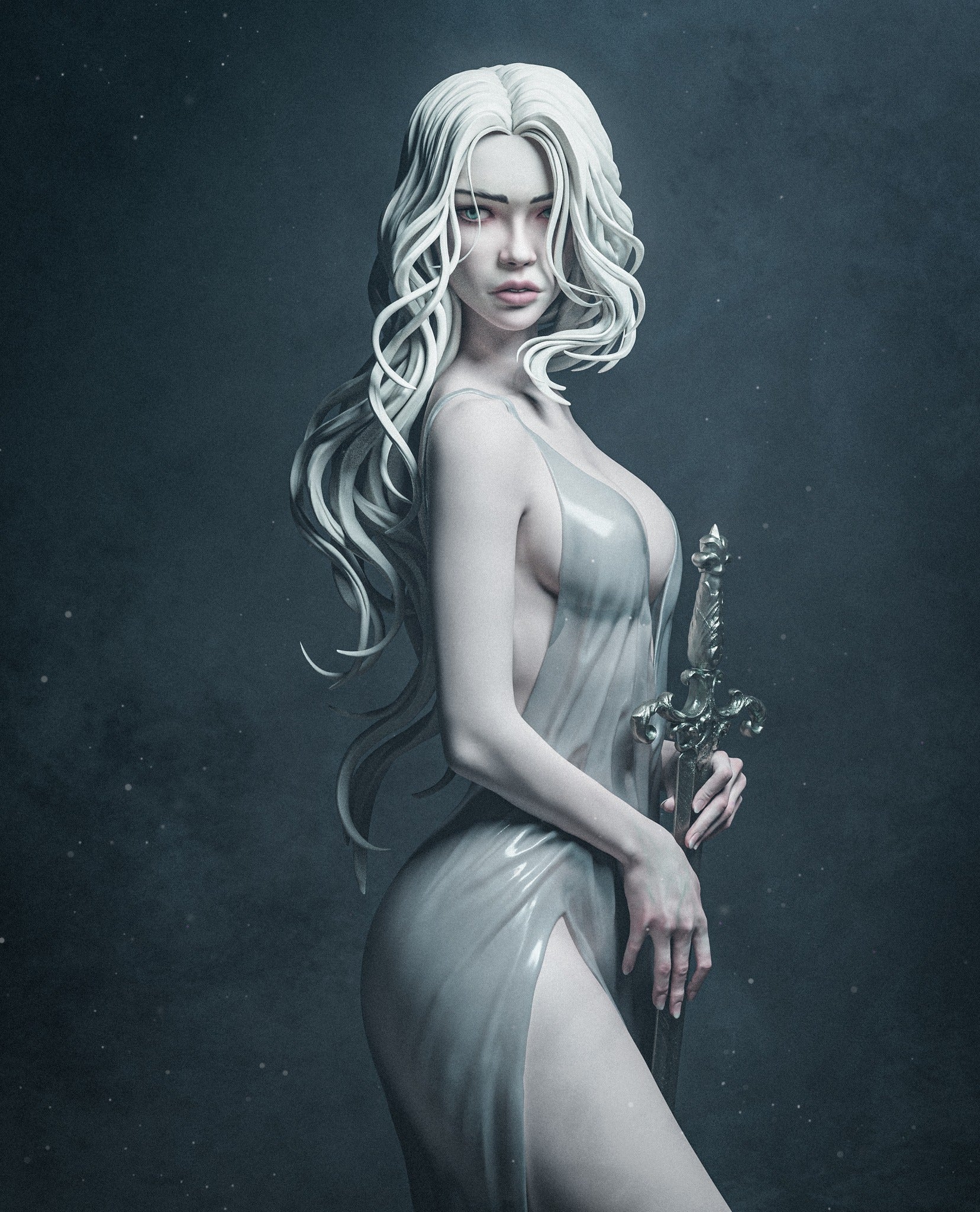 1:12 Lady of the Lake | 3D Printed Resin Garage Kit Figure | CA 3D Studios