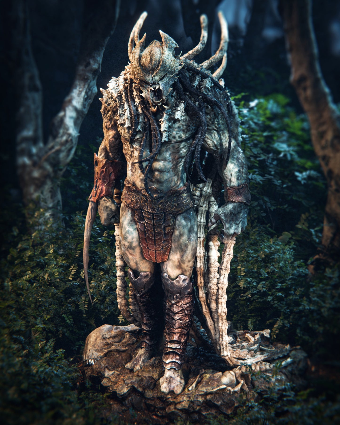 1:12 Ruthless Alien Warrior King | 3D Printed Resin Garage Kit Figure | CA 3D Studios