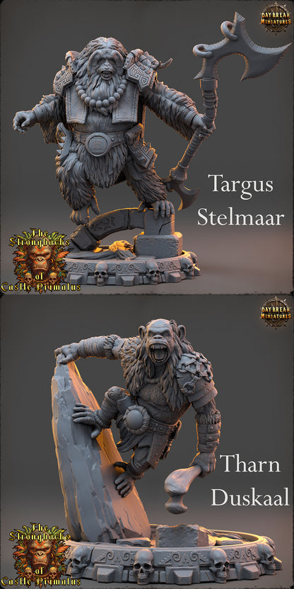 Ape Folk - The Strongbacks of Castle Primatus | Tabletop or Display Scale | D&D Mini | Daybreak Miniatures