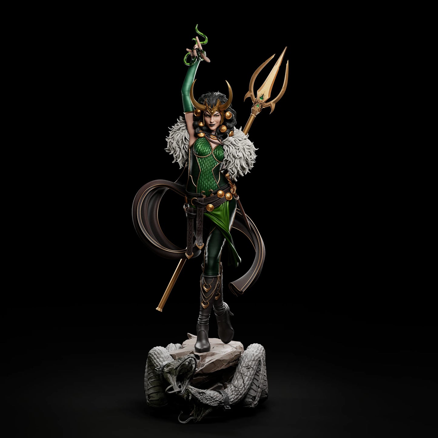 1:12 Trickster Goddess | 3D Printed Resin Garage Kit Figure | CA 3D Studios