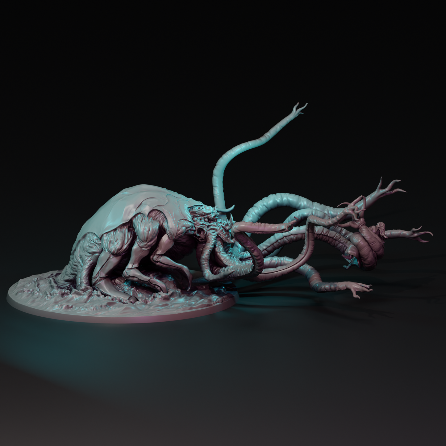 Deepborn Horror tabletop gaming miniature by Tattles Told 3D, featuring a detailed, monstrous figure with intricate sculpting.