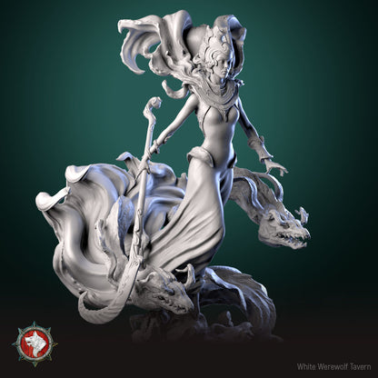 Ursula, Sea Witch Sorceress | Gaming or Display Miniature | White Werewolf Tavern