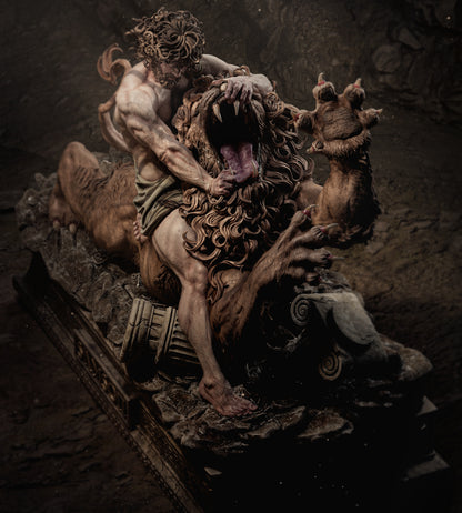 1:12 Samson Vs The Lion | 3D Print Resin Garage Kit Figure | CA 3D Studios
