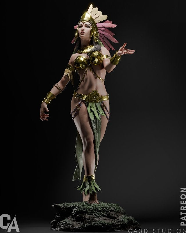 1:12 Aztec Goddess | Resin Garage Kit Figure Mythology | CA 3D Studios