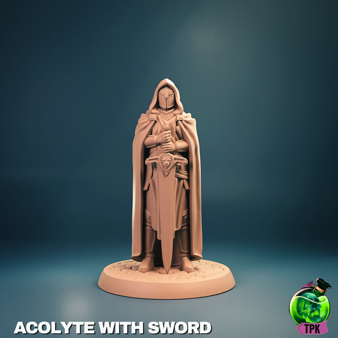Three Acolytes | Tabletop Gaming Mini or Display Figure | TPKLab - Tattles Told 3D