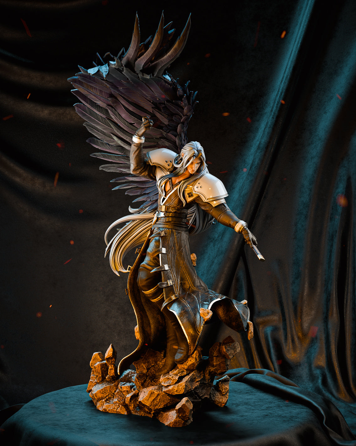 1:12 Fallen Winged Warrior | 3D Printed Resin Garage Kit Figure | CA 3D Studios