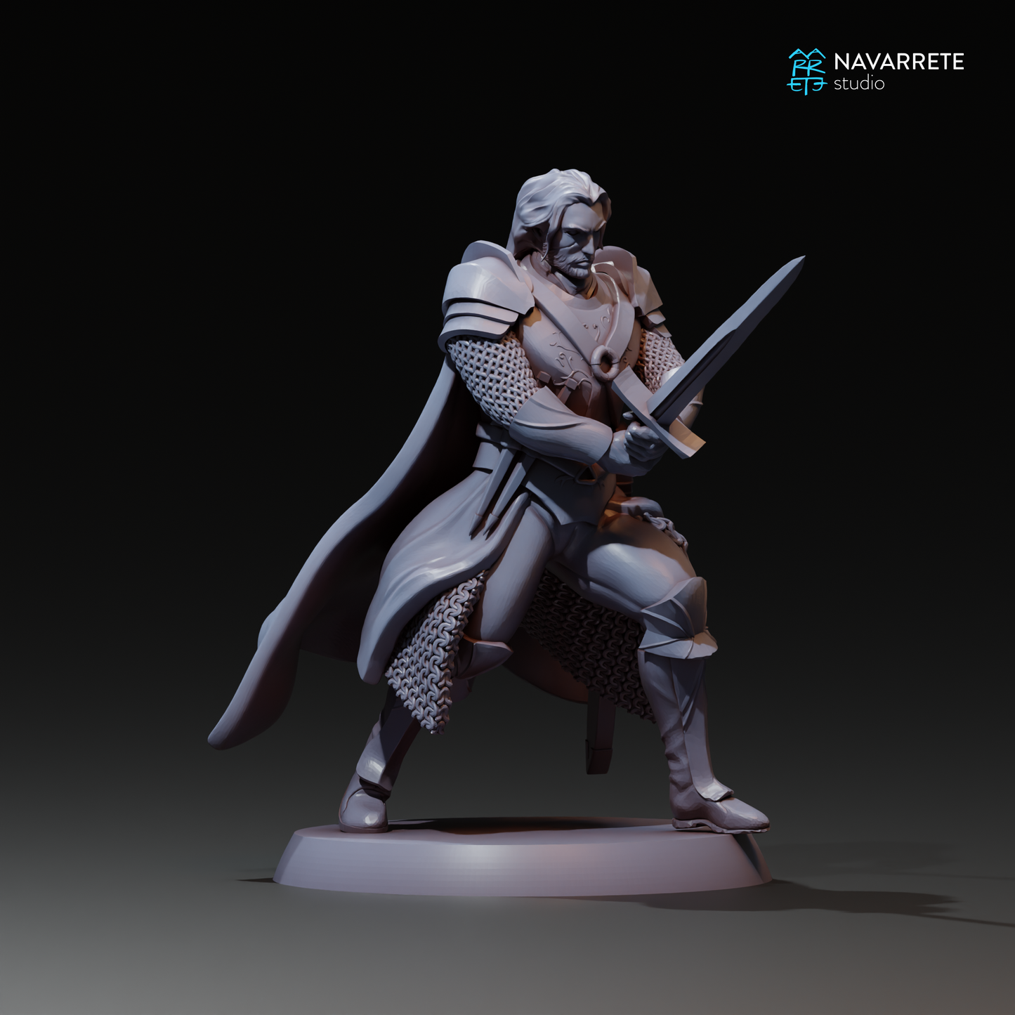 Detailed image of the Army of the King infantry warband miniature by Tattles Told 3D, featuring armored soldiers for tabletop gaming.