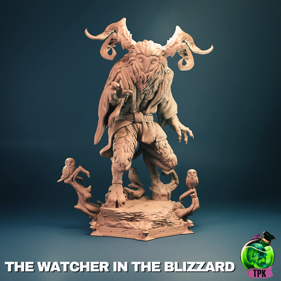 The Watcher in the Blizzard | Tabletop Gaming Mini or Display Figure | TPKLab