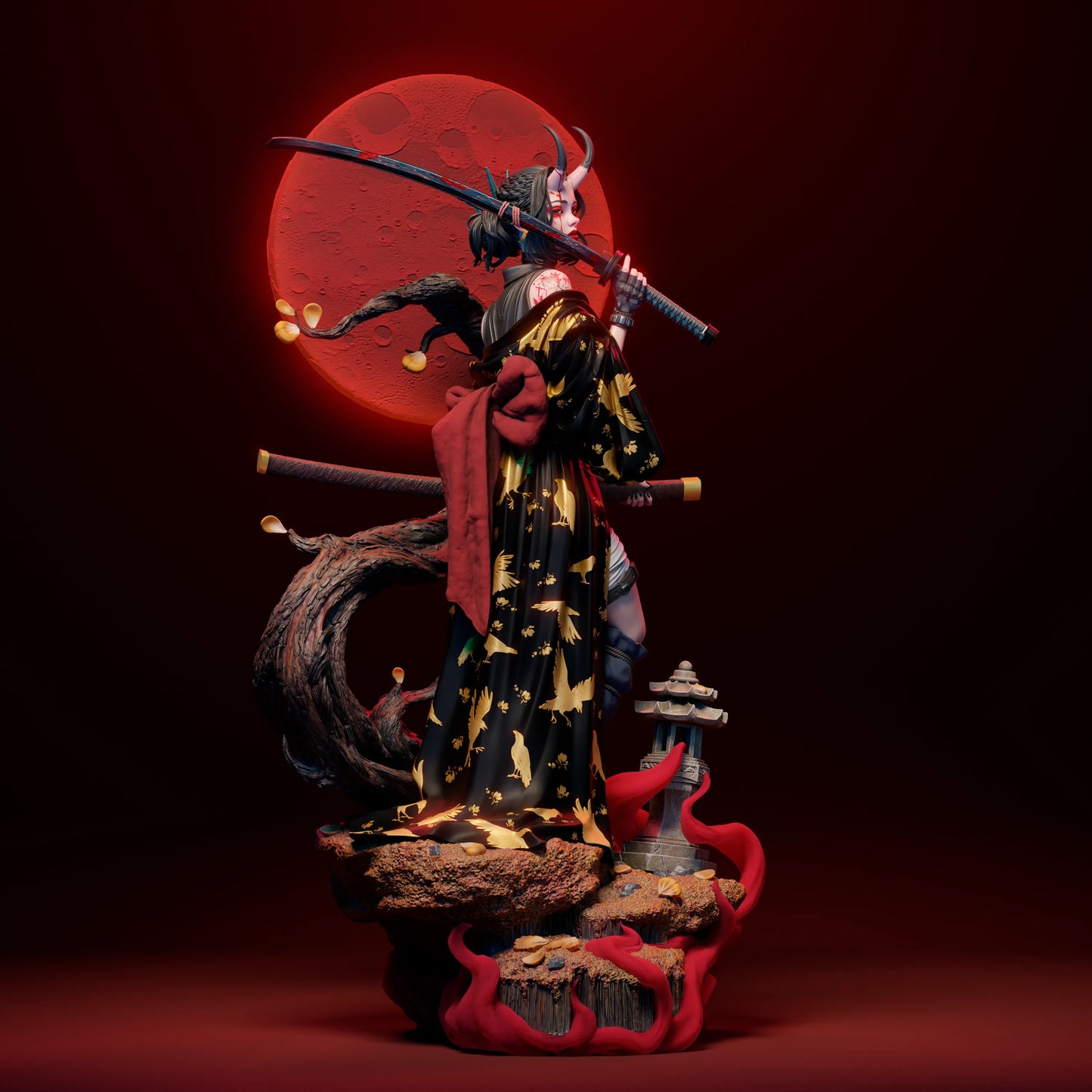 1:12 Oni Blood Moon | 3D Printed Resin Garage Kit Figure | CA 3D Studios