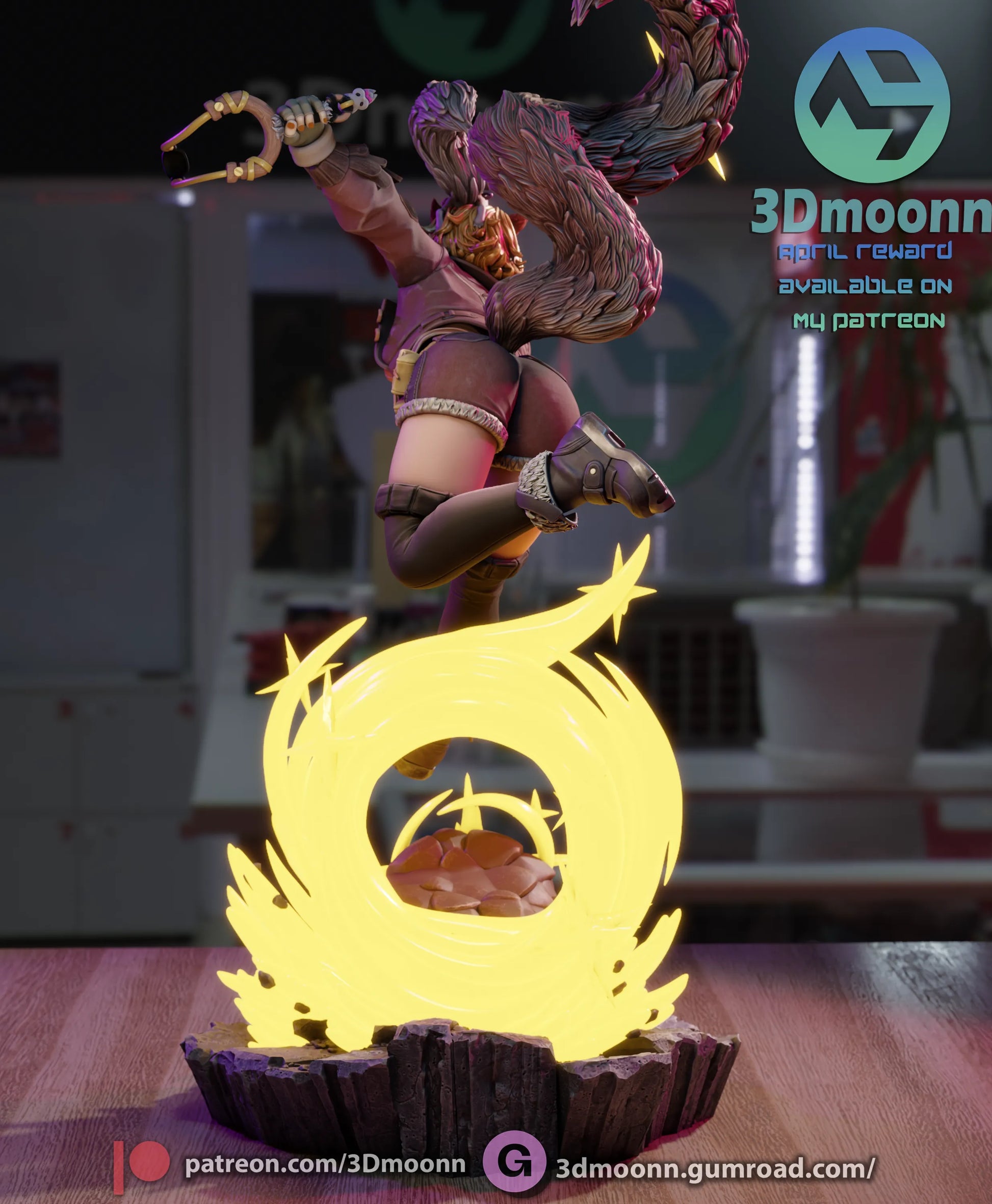 1:12 Girl With a Slingshot | Resin Garage Kit | 3Dmoonn