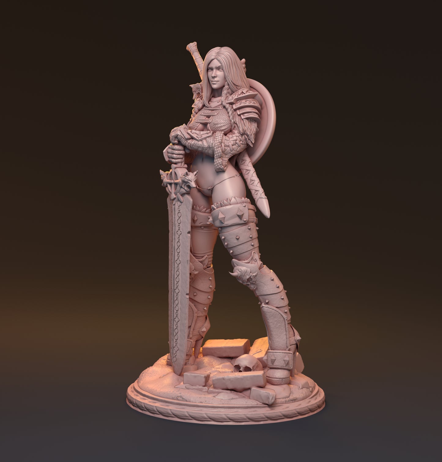 Gaedel and Bastor-Tan, Pin Up Diorama | D&D TTRPG Miniature | Hardwitch Games