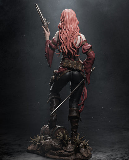 1:12 Pirate Woman | 3D Print Resin Garage Kit Figure | CA 3D Studios