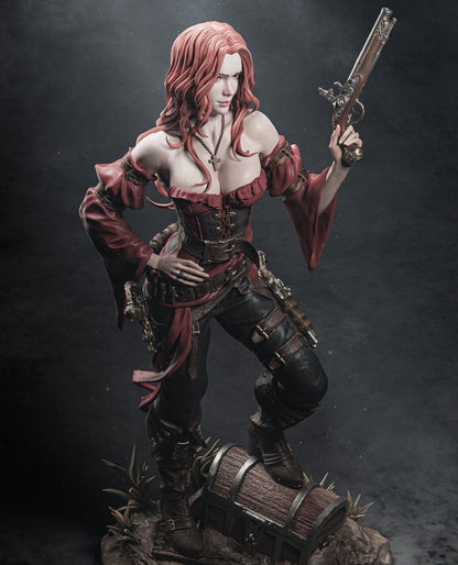 1:12 Pirate Woman | 3D Print Resin Garage Kit Figure | CA 3D Studios