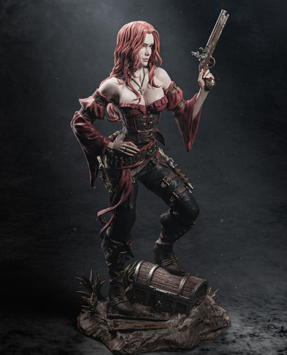 1:12 Pirate Woman | 3D Print Resin Garage Kit Figure | CA 3D Studios