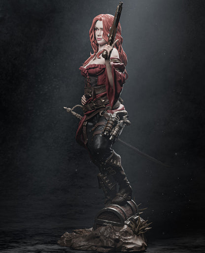 1:12 Pirate Woman | 3D Print Resin Garage Kit Figure | CA 3D Studios