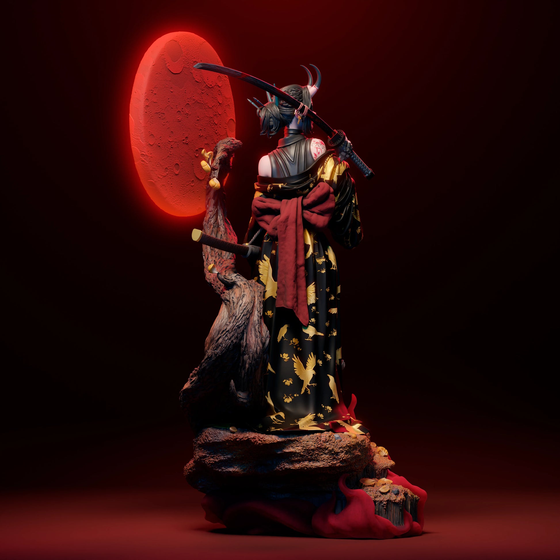1:12 Oni Blood Moon | 3D Printed Resin Garage Kit Figure | CA 3D Studios