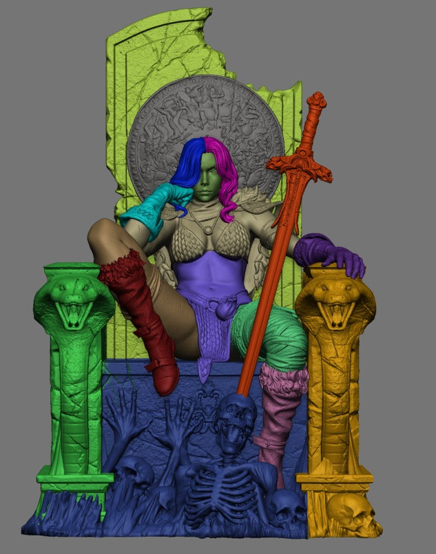 1:12 Barbarian Warlord | 3D Printed Resin Garage Kit Figure | CA 3D Studios