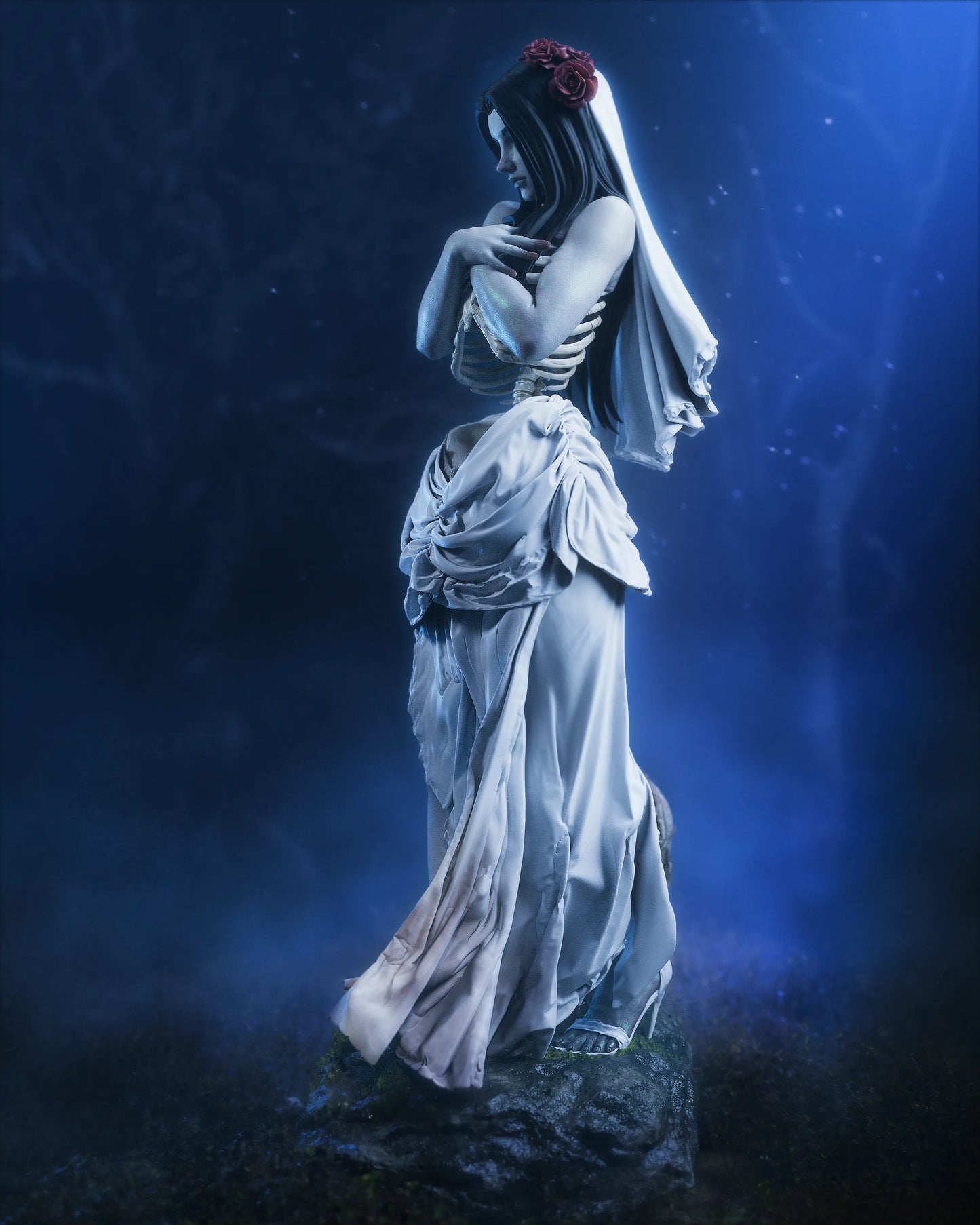 1:12 Undead Bride | 3D Printed Resin Garage Kit Figure | CA 3D Studios