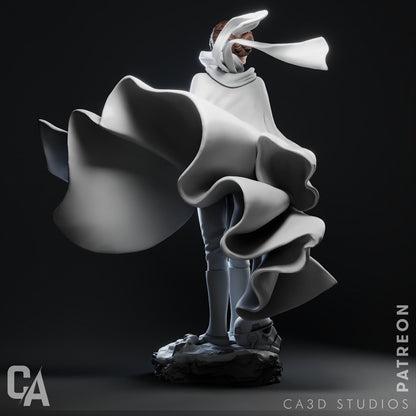 1:12 White Robed Rebel Leader | 3D Printed Resin Garage Kit Figure | CA 3D Studios