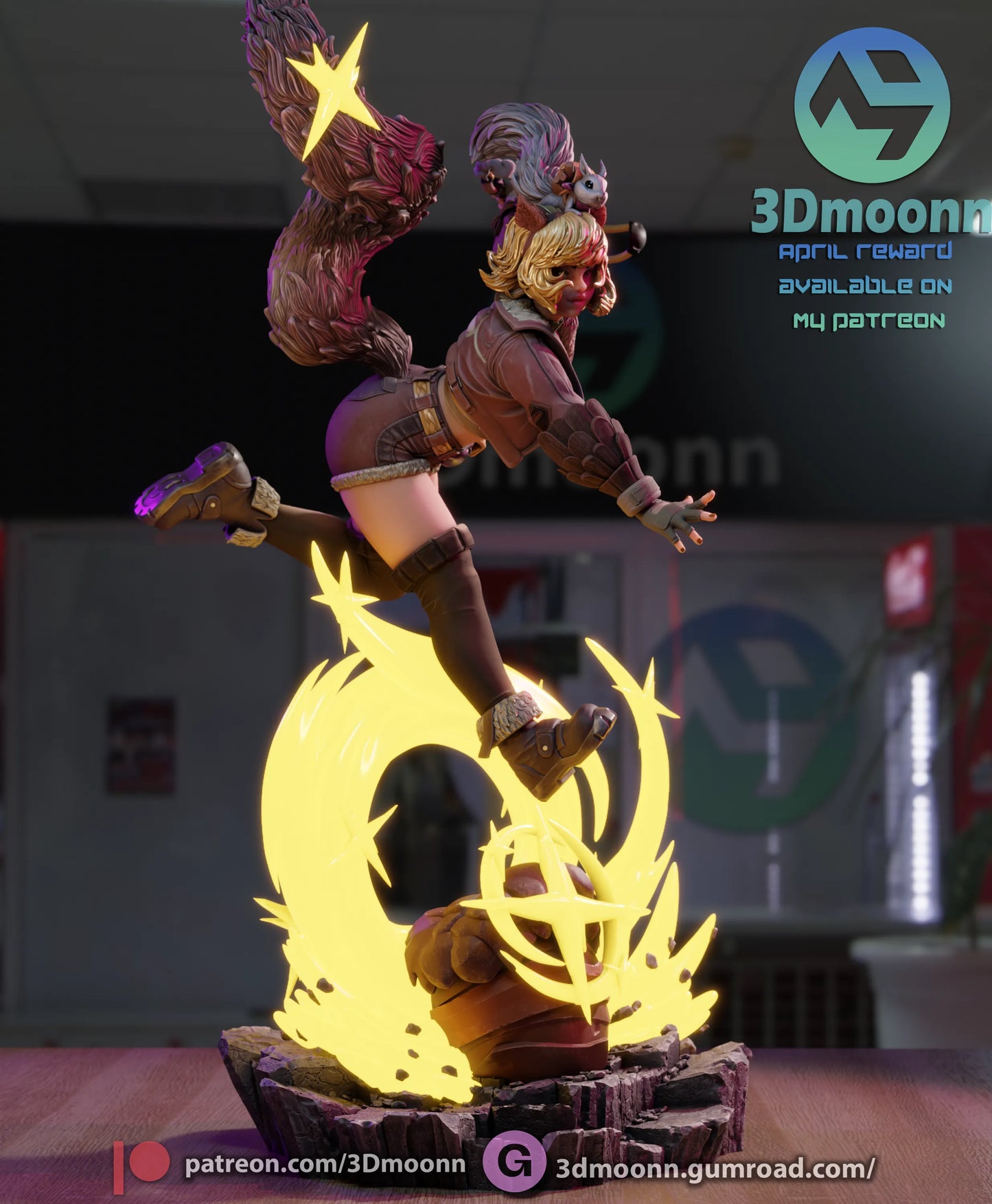 1:12 Girl With a Slingshot | Resin Garage Kit | 3Dmoonn