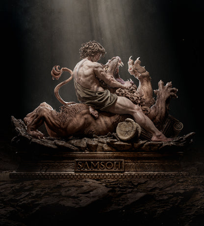1:12 Samson Vs The Lion | 3D Print Resin Garage Kit Figure | CA 3D Studios