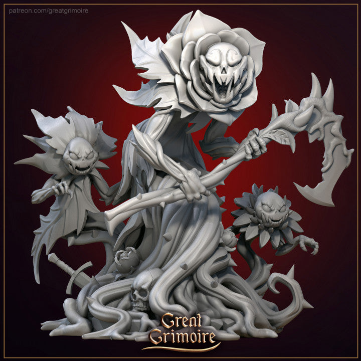 Wicked Hills Asylum Garden Set, Creepy, Halloween | D&D TTRPG Miniature | Great Grimoire