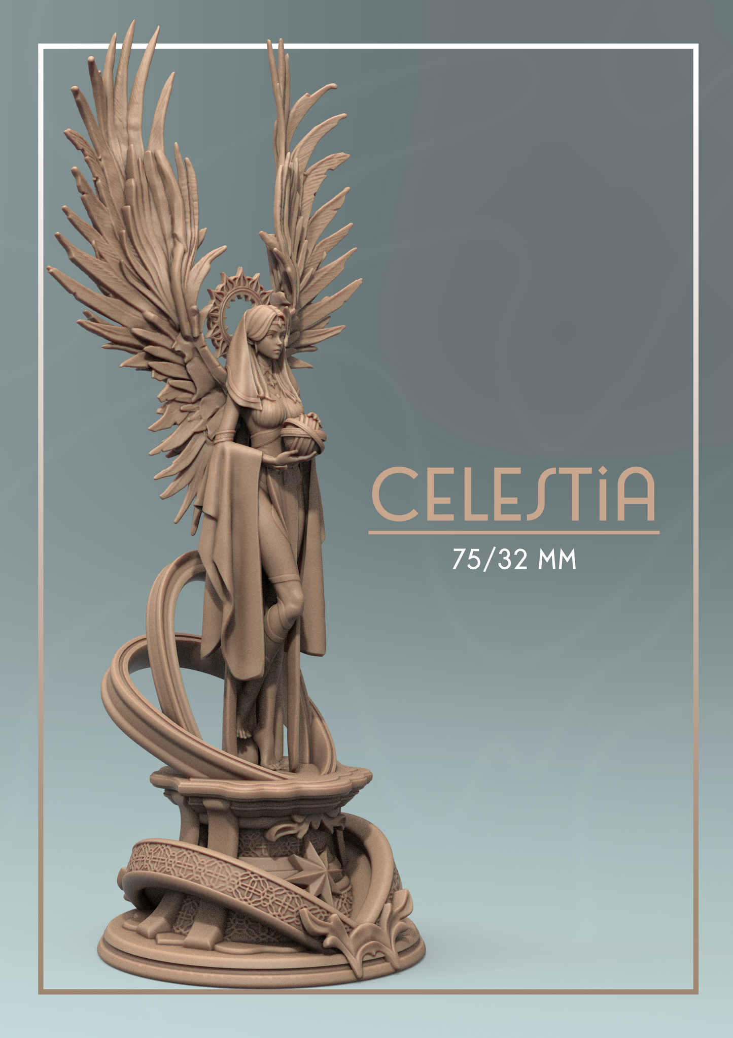 Celestia | Tabletop or Display Scale | D&D TTRPG Fantasy Miniature | Dungeons and Maidens