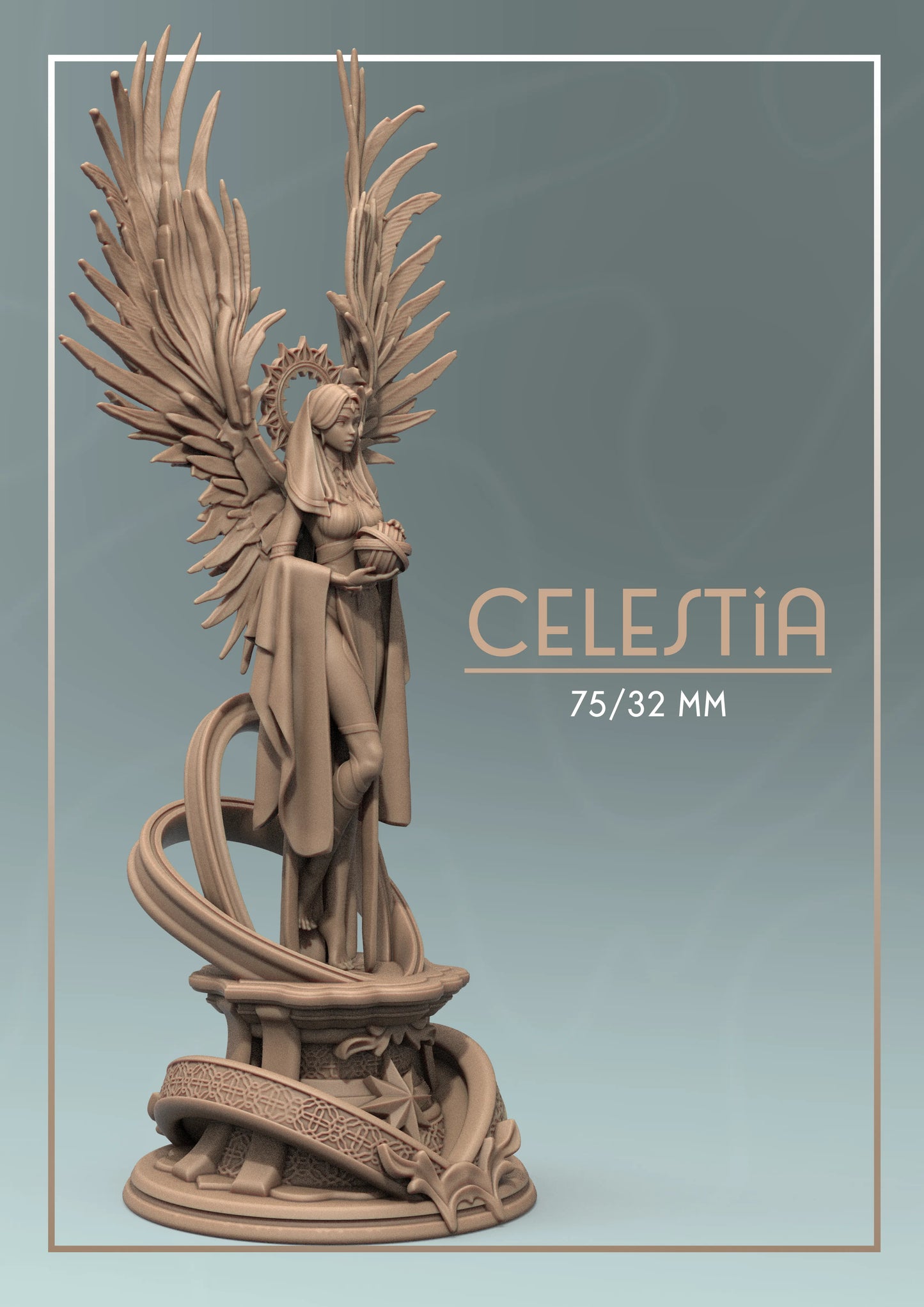 Celestia | Tabletop or Display Scale | D&D TTRPG Fantasy Miniature | Dungeons and Maidens