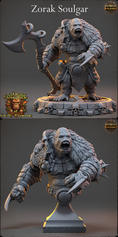 Ape Folk - The Strongbacks of Castle Primatus | Tabletop or Display Scale | D&D Mini | Daybreak Miniatures