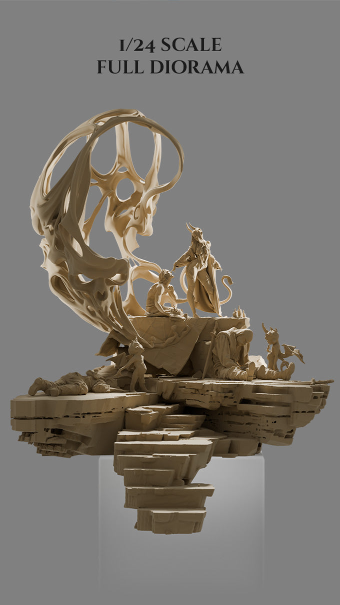 The Infernal Summoning Diorama | Resin Garage Kit Pin Up Figure Statue | Blackthorn Miniatures