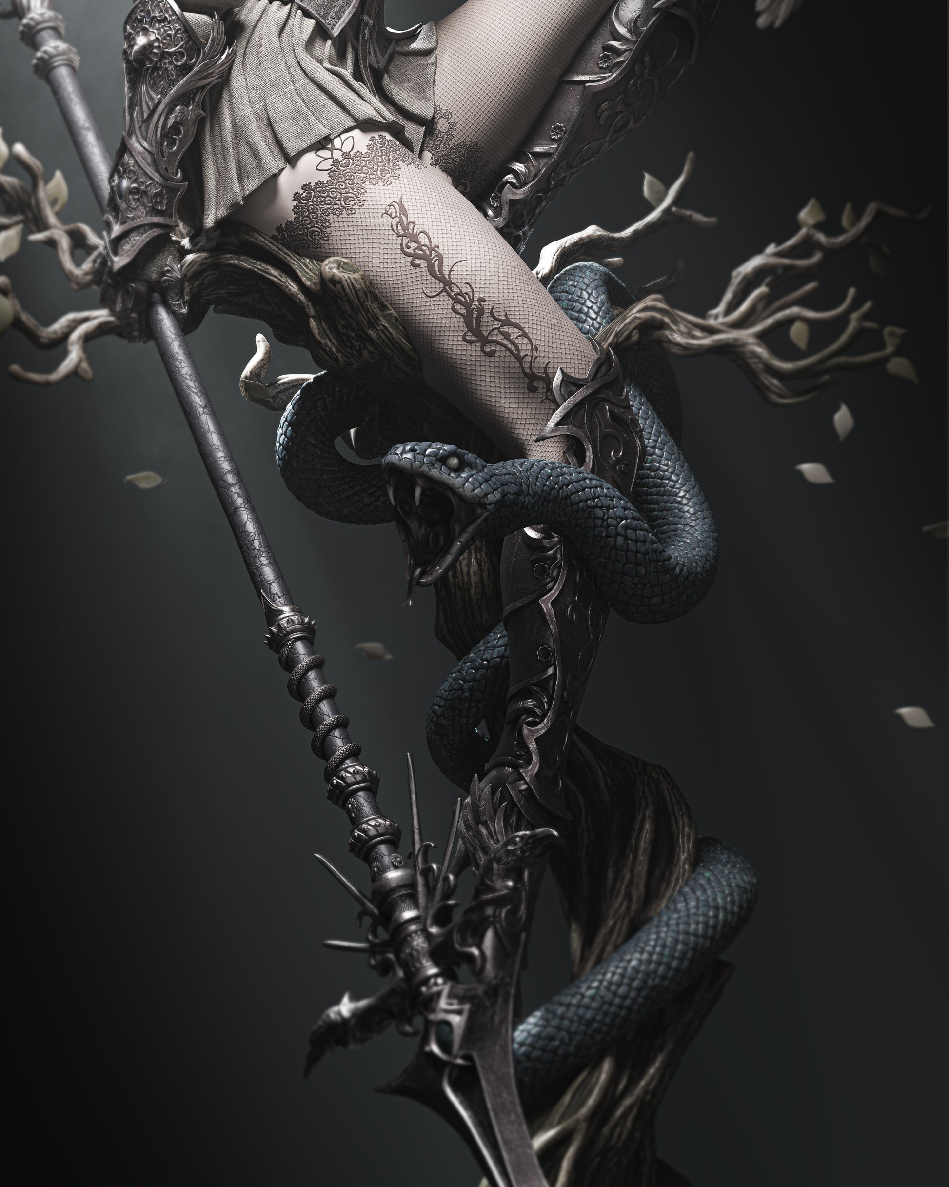 1:12 Lenora Queen of Crows | 3D Printed Resin Garage Kit Figure | CA 3D Studios