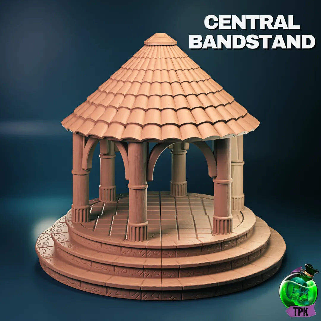Tattles Told 3D Bandstand Terrain miniature for tabletop gaming, detailed tabletop gaming mini by TPKLab, suitable for role-playing games.