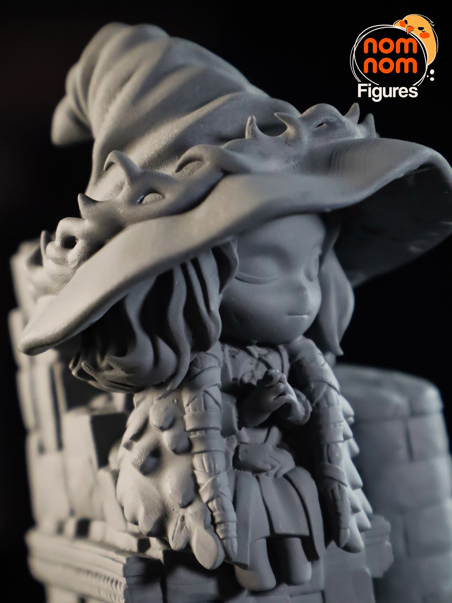 Chibi Blue Witch | Resin Garage Kit Sculpture Anime Video Game Fan Art Statue | Nomnom Figures - Tattles Told 3D
