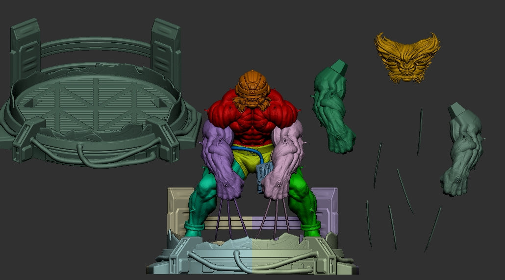 1:12 Feral Weapon | 3D Printed Resin Garage Kit Figure | CA 3D Studios