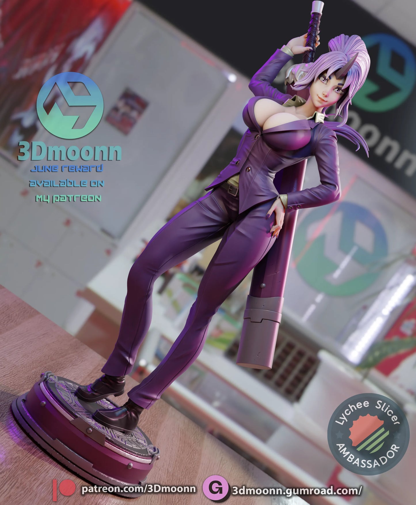 1:12 Number One Secretary | Anime Resin Garage Kit | 3Dmoonn