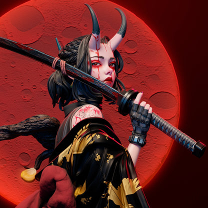 1:12 Oni Blood Moon | 3D Printed Resin Garage Kit Figure | CA 3D Studios