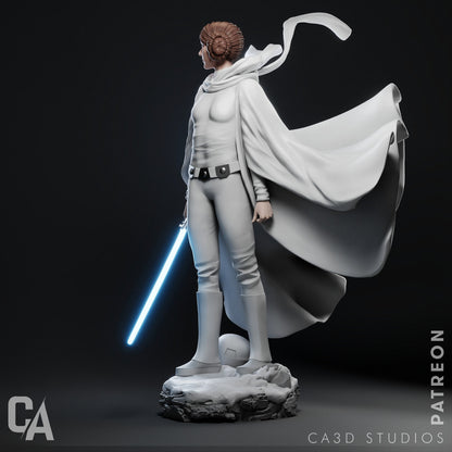 1:12 White Robed Rebel Leader | 3D Printed Resin Garage Kit Figure | CA 3D Studios