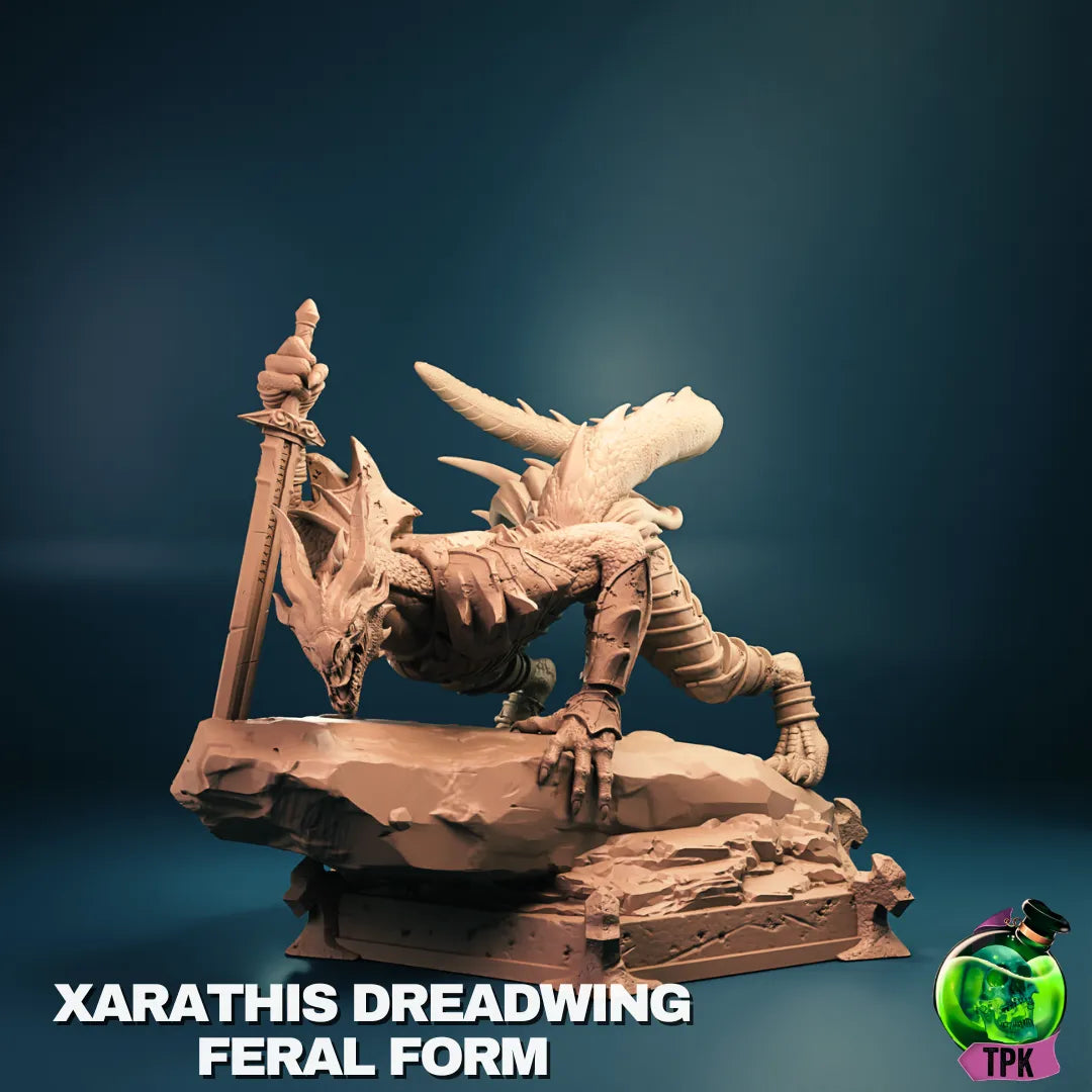 Xarathis Dreadwing miniature figure by Tattles Told 3D, detailed tabletop gaming or display miniature from TPKLab.