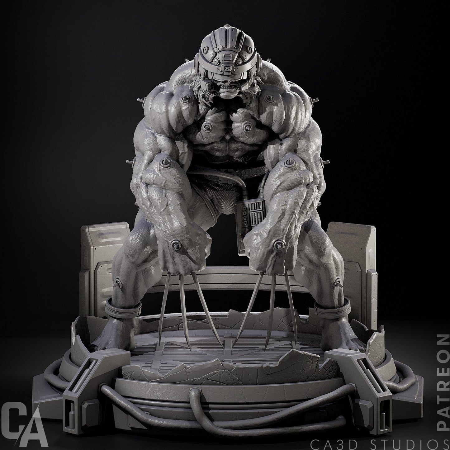 1:12 Feral Weapon | 3D Printed Resin Garage Kit Figure | CA 3D Studios
